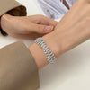 Wholesale Women's Geometric Copper Zircon Woven Claw Chain Bracelet Set With Diamonds