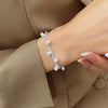 Wholesale Women's Geometric Copper Zircon Woven Claw Chain Bracelet Set With Diamonds