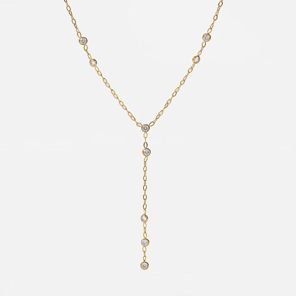 Wholesale Women's Geometric Cross Chain 18K Gold Plated Stainless Steel Necklace Light Luxury Style