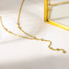 Wholesale Women's Geometric Cross Chain 18K Gold Plated Stainless Steel Necklace Light Luxury Style