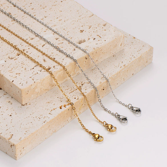 Wholesale Women's Geometric Cross Chain Necklace Titanium Steel Electroplated