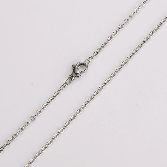 Wholesale Women's Geometric Cross Chain Necklace Titanium Steel Electroplated