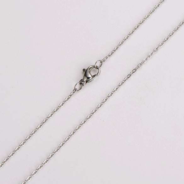 Wholesale Women's Geometric Cross Chain Necklace Titanium Steel Electroplated