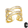 Wholesale Women's Geometric Cross Ring And Bracelet In Cold Style With Copper Material And Electroplating Process