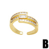 Wholesale Women's Geometric Cross Ring And Bracelet In Cold Style With Copper Material And Electroplating Process