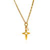 Wholesale Women's Geometric Cross Titanium Steel Stainless Steel Necklace With Vacuum Real Gold Plating In Pvd Furnace