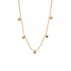 Wholesale Women's Geometric Cross Zircon Pendant Titanium Steel Necklace With 18K Gold Plating And Polishing
