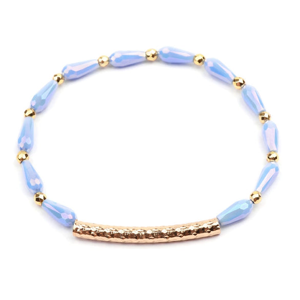 Wholesale Women's Geometric Crystal Beaded Elastic Bracelet