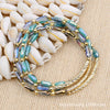 Wholesale Women's Geometric Crystal Beaded Elastic Bracelet