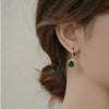 Wholesale Women's Geometric Crystal Glass Gold Plated Electroplated Retro Earrings