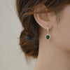 Wholesale Women's Geometric Crystal Glass Gold Plated Electroplated Retro Earrings