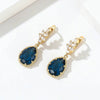 Wholesale Women's Geometric Crystal Glass Gold Plated Electroplated Retro Earrings