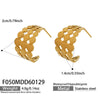 Wholesale Women's Geometric Cshaped Stainless Steel Electroplated Earrings Niche Design