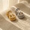 Wholesale Women's Geometric Cshaped Stainless Steel 18K Gold Plated Niche Design Earrings