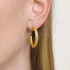 Wholesale Women's Geometric Cshaped Stainless Steel Vacuum Gold Plated Braided Thread Earrings