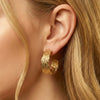 Wholesale Women's Geometric Cshaped Titanium Steel And Stainless Steel Earrings With Vacuum Real Gold Plating