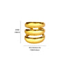 Wholesale Women's Geometric Cut Out Stainless Steel Goldplated Multilayer Open Titanium Steel Ring Electroplated