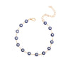 Wholesale Women's Geometric Devil's Eye Necklace Bracelet Anklet Combination Made Of Alloy With Electroplating Treatment And Bamboo Chain