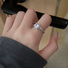 Wholesale Women's Geometric Diamond Copper Ring With Adjustable Opening