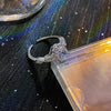 Wholesale Women's Geometric Diamond Copper Ring With Adjustable Opening