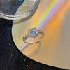 Wholesale Women's Geometric Diamond Copper Ring With Adjustable Opening