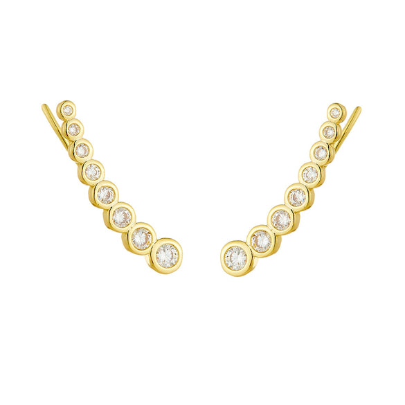 Wholesale Women's Geometric Diamond Design S925 Sterling Silver Earrings