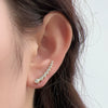 Wholesale Women's Geometric Diamond Design S925 Sterling Silver Earrings