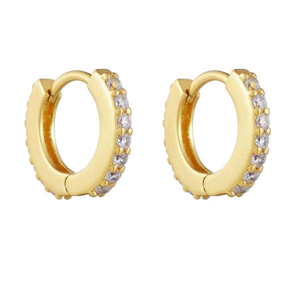 Wholesale Women's Geometric Diamond Micropaved Zircon 925 Sterling Silver Earrings