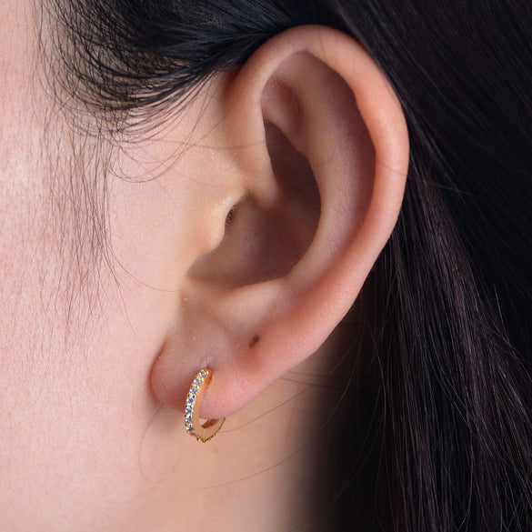 Wholesale Women's Geometric Diamond Micropaved Zircon 925 Sterling Silver Earrings
