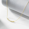 Wholesale Women's Geometric Diamond Rectangular Zircon Smile Pendant Necklace With Cross Chain In 925 Sterling Silver