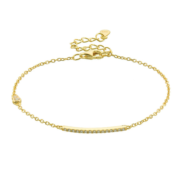 Wholesale Women's Geometric Diamond S925 Sterling Silver Bracelet Simple Cold Style Jewelry