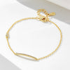 Wholesale Women's Geometric Diamond S925 Sterling Silver Bracelet Simple Cold Style Jewelry