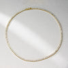Wholesale Women's Geometric Diamond S925 Sterling Silver Goldplated Tennis Necklace
