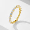 Wholesale Women's Geometric Diamond S925 Sterling Silver Ring Jewelry