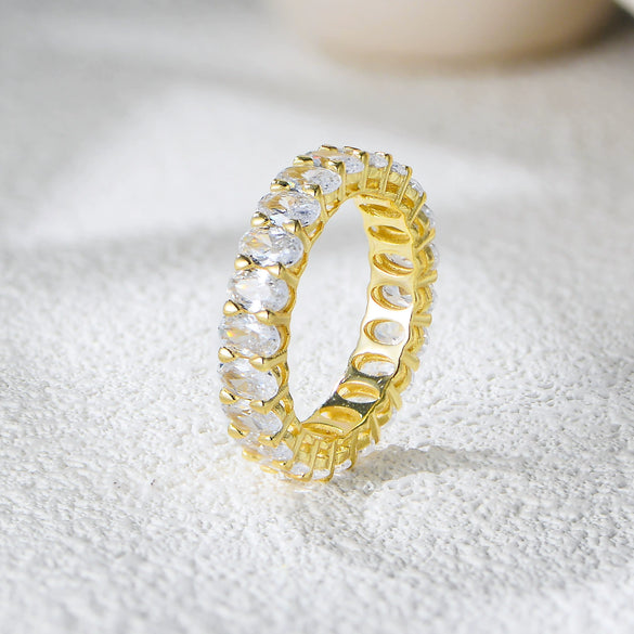 Wholesale Women's Geometric Diamond S925 Sterling Silver Ring