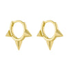Wholesale Women's Geometric Diamond S925 Sterling Silver Spiked Tapered Ear Buckle Earrings