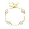 Wholesale Women's Geometric Diamond 925 Sterling Silver Beaded Bracelet