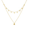 Wholesale Women's Geometric Diamond 925 Sterling Silver Cross Chain Doublelayer Short Clavicle Necklace With Polka Dots And Zircon