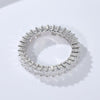 Wholesale Women's Geometric Diamond Sterling Silver S925 Rectangular Ring