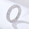 Wholesale Women's Geometric Diamond Sterling Silver S925 Rectangular Ring
