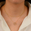 Wholesale Women's Geometric Diamond 925 Sterling Silver Satellite Chain Necklace Ring Stacked Clavicle Chain