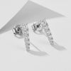 Wholesale Women's Geometric Diamond Style 925 Sterling Silver Earrings