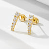 Wholesale Women's Geometric Diamond Style 925 Sterling Silver Earrings