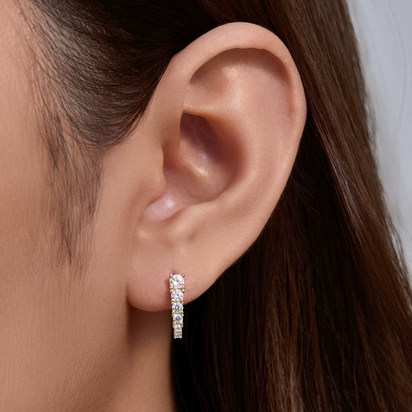 Wholesale Women's Geometric Diamond Style 925 Sterling Silver Earrings