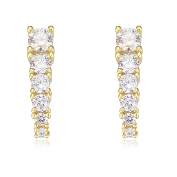 Wholesale Women's Geometric Diamond Style 925 Sterling Silver Earrings