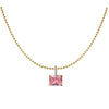 Wholesale Women's Geometric Diamond Titanium Steel Mixed Gem Inlay Colorpreserving Zircon Necklace Light Luxury Style