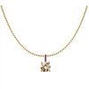 Wholesale Women's Geometric Diamond Titanium Steel Mixed Gem Inlay Colorpreserving Zircon Necklace Light Luxury Style