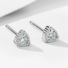 Wholesale Women's Geometric Diamond Zircon S925 Sterling Silver Earrings Set With Precious Stones