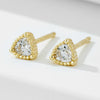 Wholesale Women's Geometric Diamond Zircon S925 Sterling Silver Earrings Set With Precious Stones