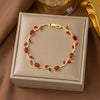 Wholesale Women's Geometric Diamondencrusted Copper Branch Bracelet Luxury Jewelry